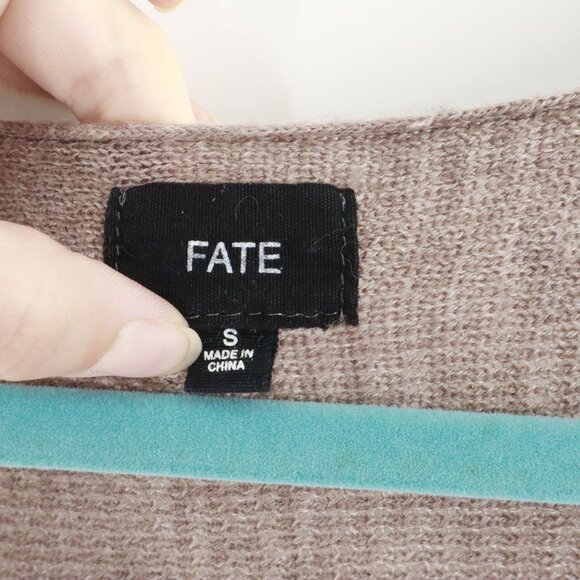 Fate Wool Sweater Womens S Beige Slouchy Lagenlook Neutral Lagom Layering‎ Loose - Picture 3 of 13